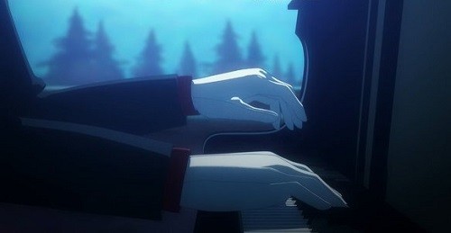 ピアノを弾く坊ちゃん